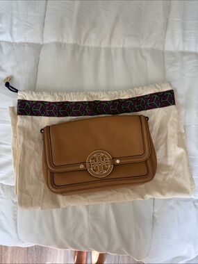 Tory Burch Amanda Mini Crossbody Brown